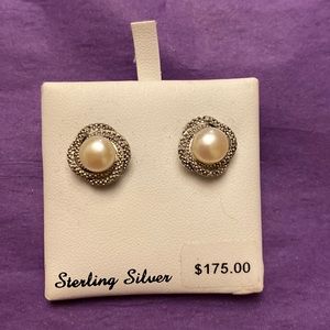 Sterling Silver Pearl Earrings
